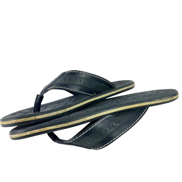 LOUIS VUITTON Navy Blue Ipanema Thong Sandals Monogram Flip Flop Rubber 7UK-8US - Picture 8 of 10